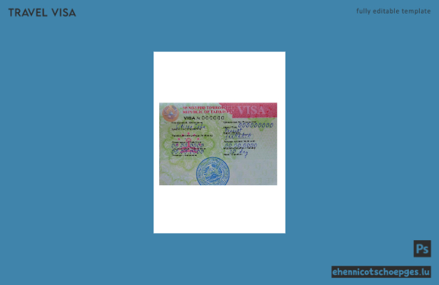 Tadschikistan Reisevisum Version 2 – Beispielvorschau